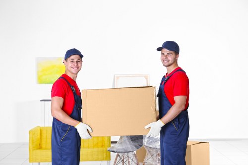 Happy customer receiving delivered items