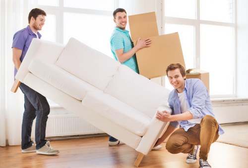 Modern moving truck ready for relocation