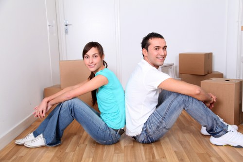 Professional movers loading belongings into a Richmond moving truck