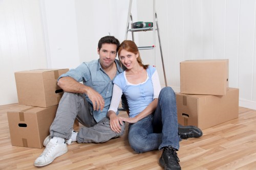 Reliable removal experts with a van in Richmond during a move